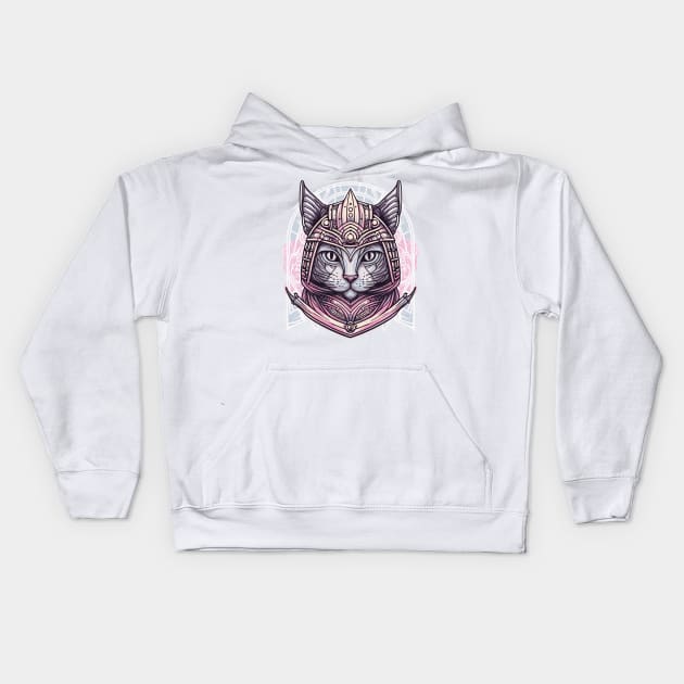 Cat Paladin Kids Hoodie by Fantasy Cats Designs